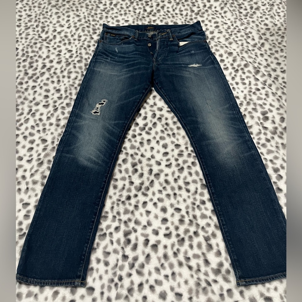 Polo Ralph Lauren Men's Distressed medium wash Blue‎ Jeans
